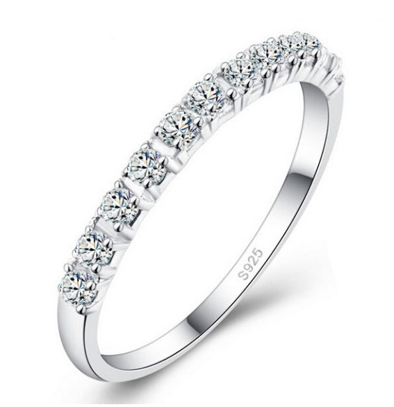 Elegant Rhinestone Wedding Engagement Ring - Sparkling Statement Jewelry
