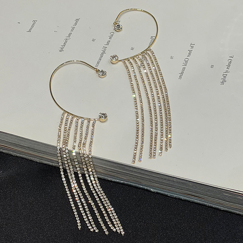 Elegant Long Tassel Earrings - Waterproof Gold & Silver Statement Jewelry