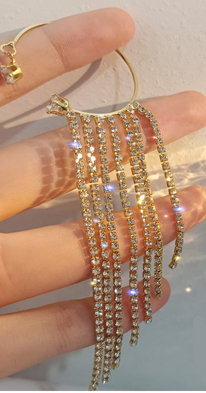 Elegant Long Tassel Earrings - Waterproof Gold & Silver Statement Jewelry