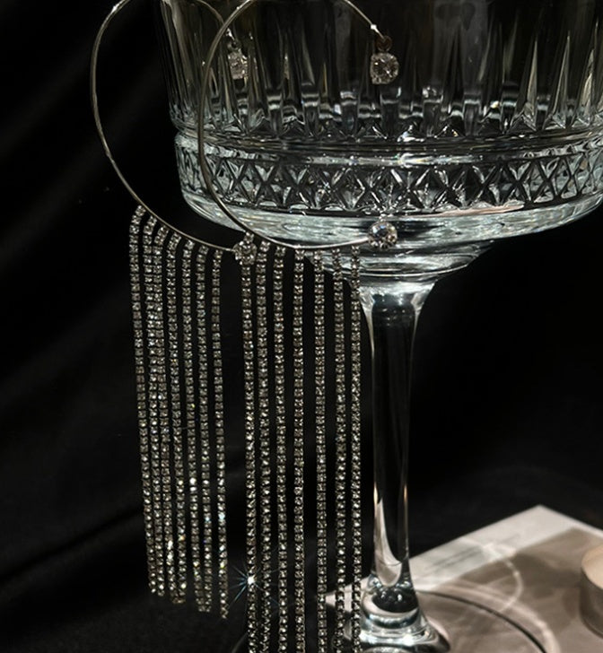 Elegant Long Tassel Earrings - Waterproof Gold & Silver Statement Jewelry